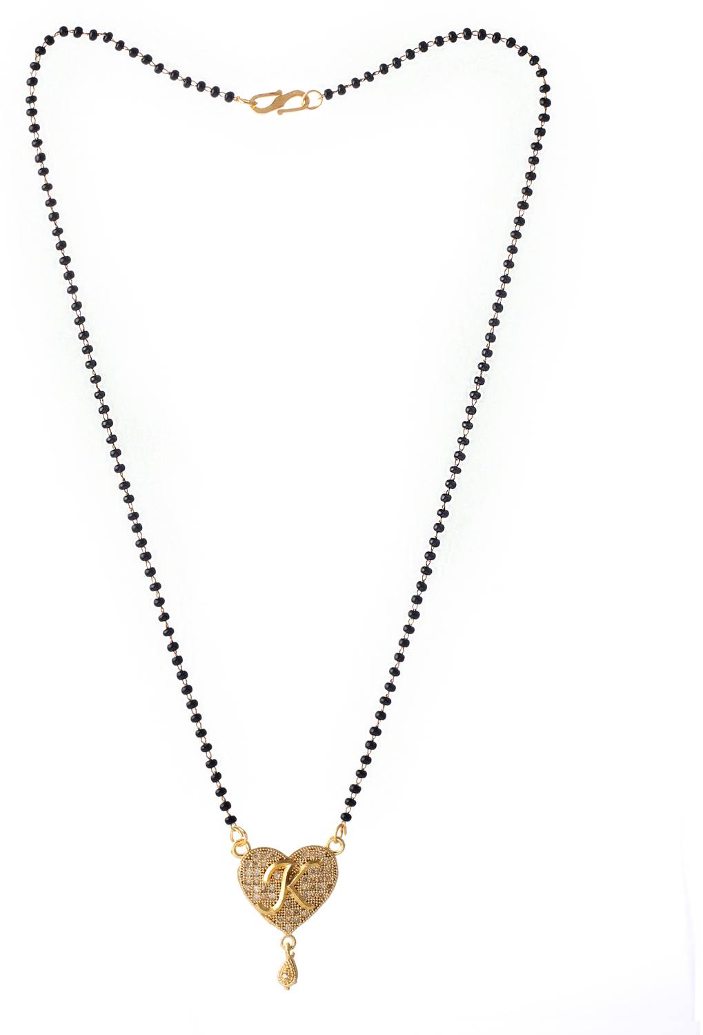 VPCREATION Excellent Finished K Letter Diamond Mangalsutra For Women's Alloy Mangalsutra