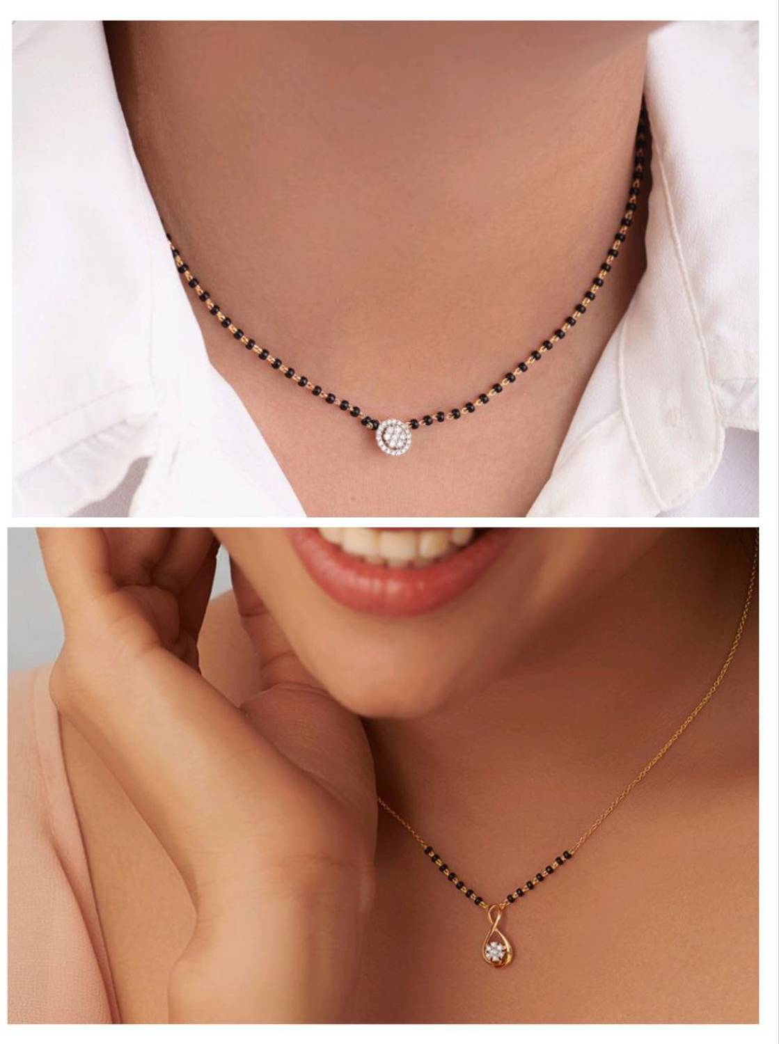 Bhumi09 Bhumi09 ( BUY 1 GET 1 FREE ) Fancy AD New Stylish Gold Mangalsutra For women Brass Mangalsutra