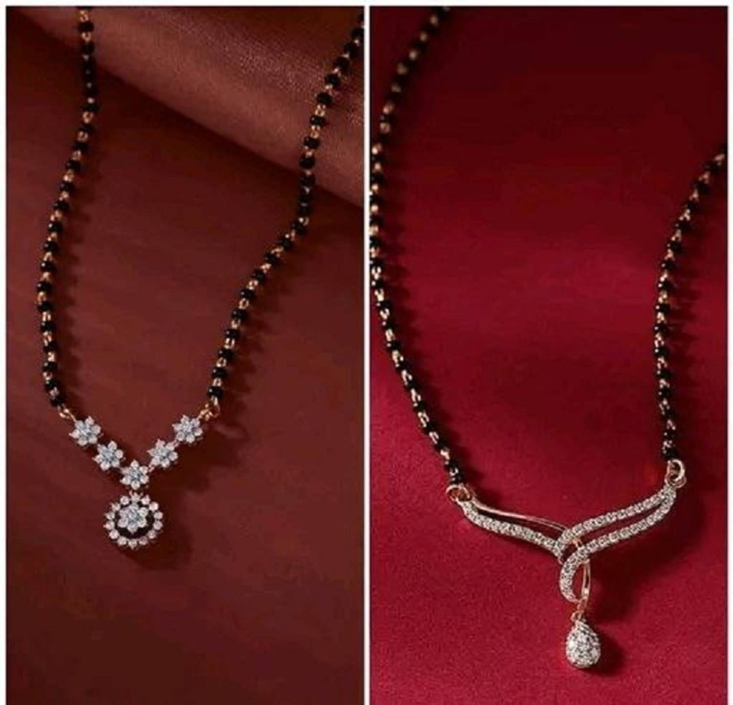 Bhumi09 Bhumi09 Traditonal Actress Wedding New Stylish Gold Mangalsutra For women Brass Mangalsutra