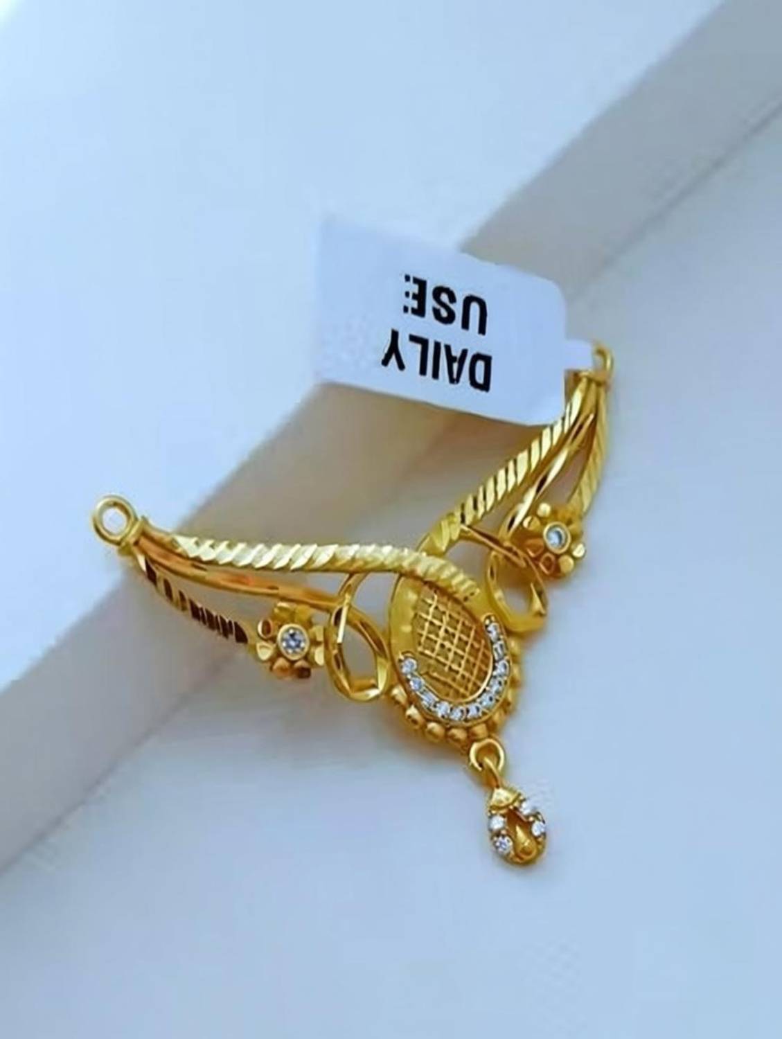Ansh Enterpris Daily use 2 gram gold Pendant chain Brass Tanmaniya