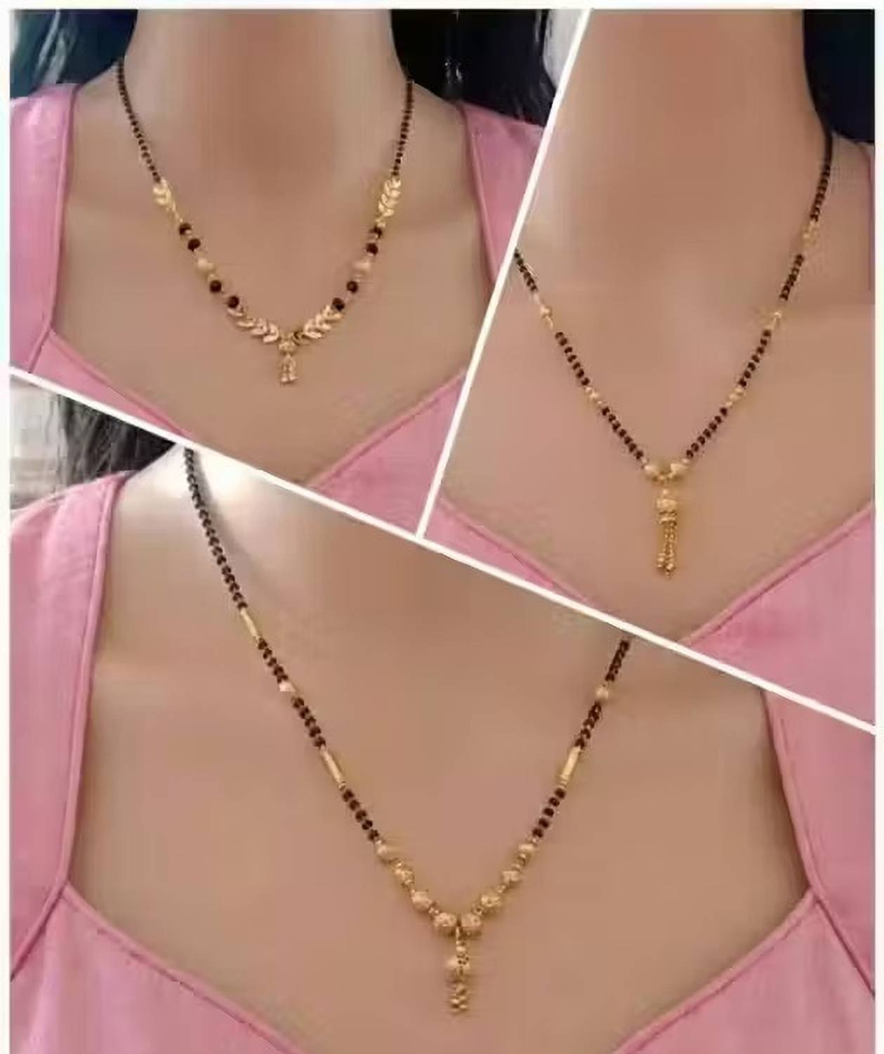 suvarn palace Traditional Brass Mangalsutra Pack of 3