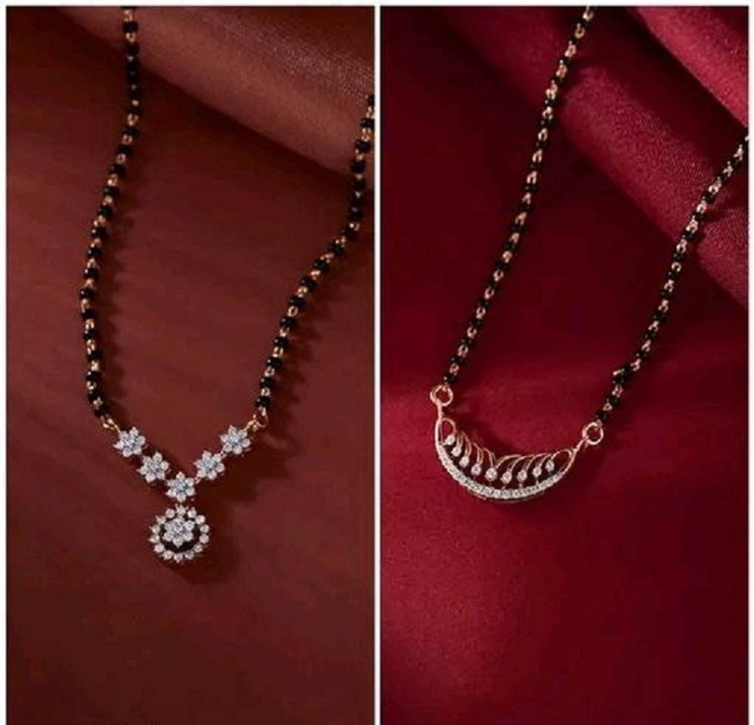 Bhumi09 Bhumi09 Traditonal Actress Wedding New Stylish Gold Mangalsutra For women Brass Mangalsutra