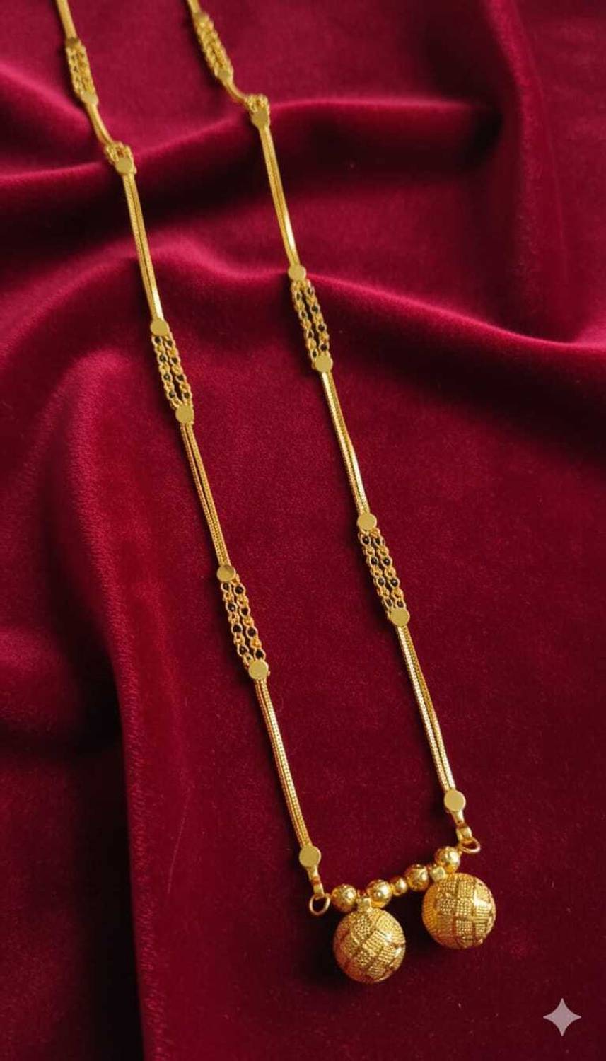 Aaiku 633-GoldenVati1-36IN Copper Mangalsutra