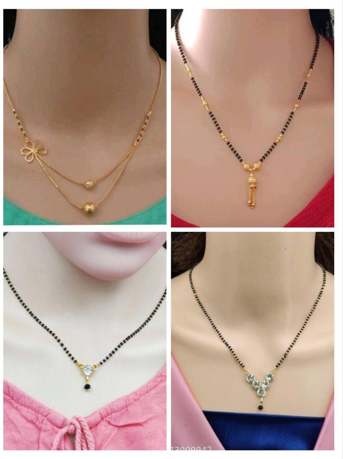 Bhumi09 Bhumi09 ( Buy 1 Get 3 FREE )Wedding New Stylish Gold Mangalsutra For women Brass Mangalsutra
