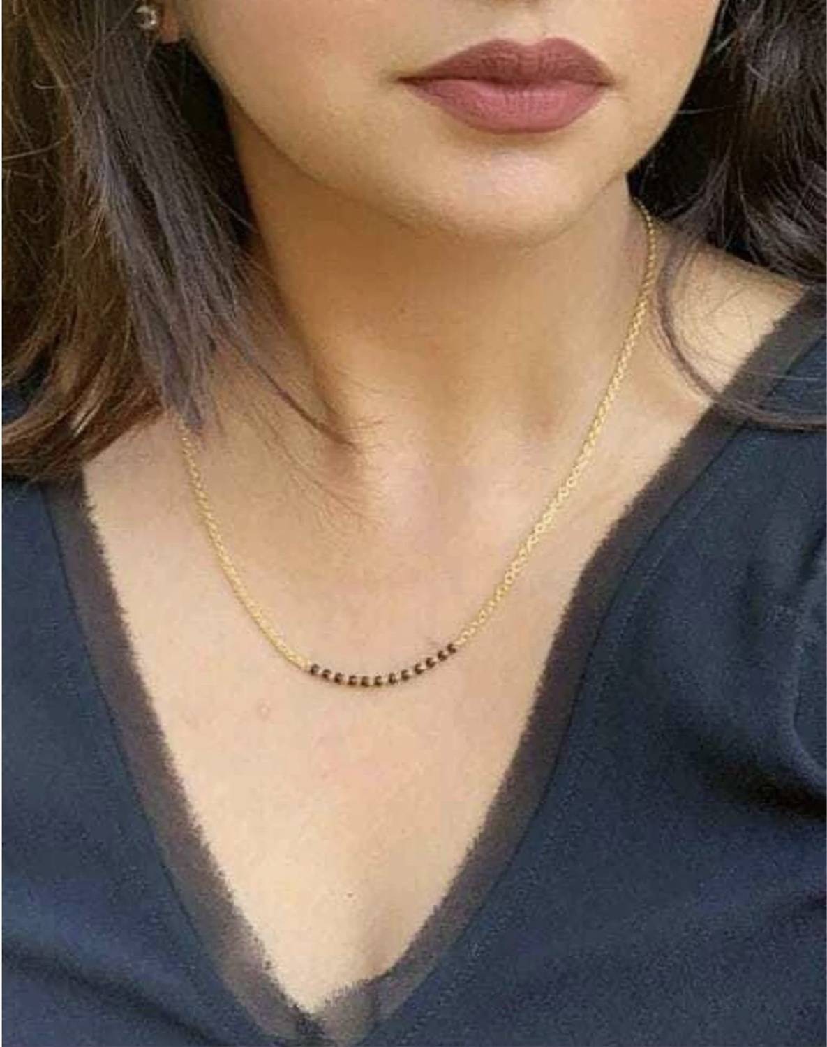 Aviman Creations Daily Wear Gold Chain Mangalsutra Set Brass Mangalsutra