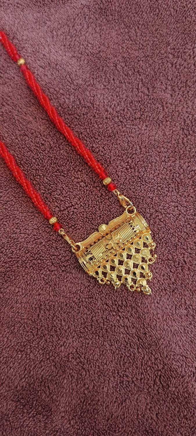 THE BODAYCREATION Premium Enriched Mamgalsutra pack of 1 Alloy, Metal, Silk Dori Mangalsutra