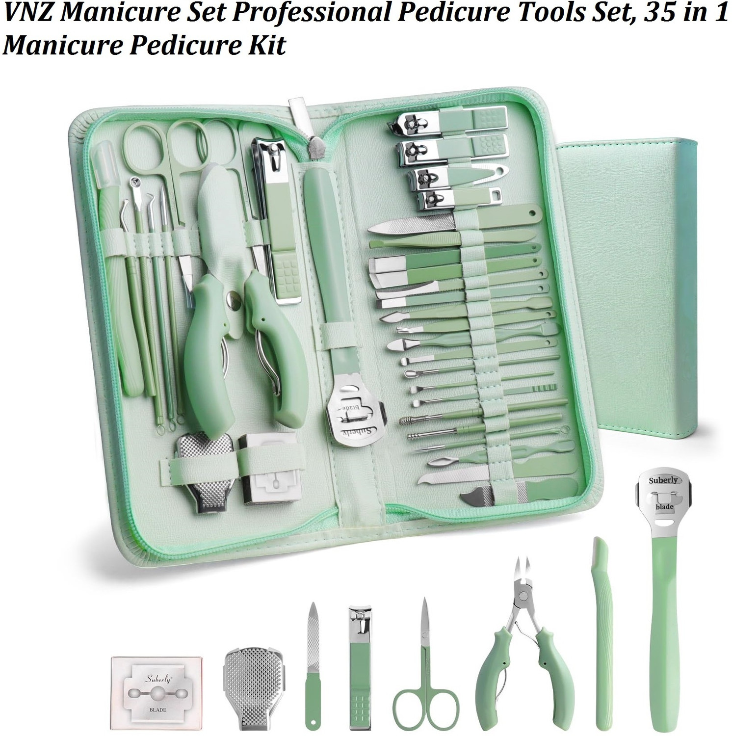 Image of vnz 35 in 1 Manicure Pedicure Kit for Women, Foot Hand Nail Care Kit Grooming Kit (200 ml, Set of 1)