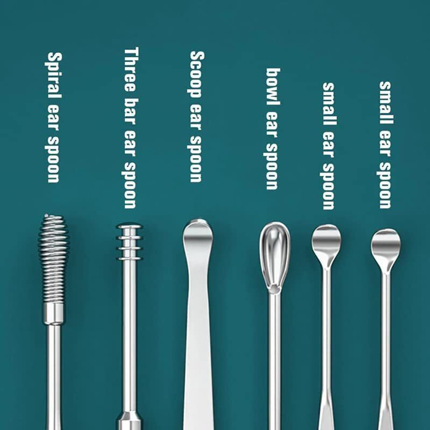 Image of HAKEX 6-in-1 Ear Wax Cleaner -Resuable Ear Cleaning Tools - Ear Pick Tool Kit with Ear