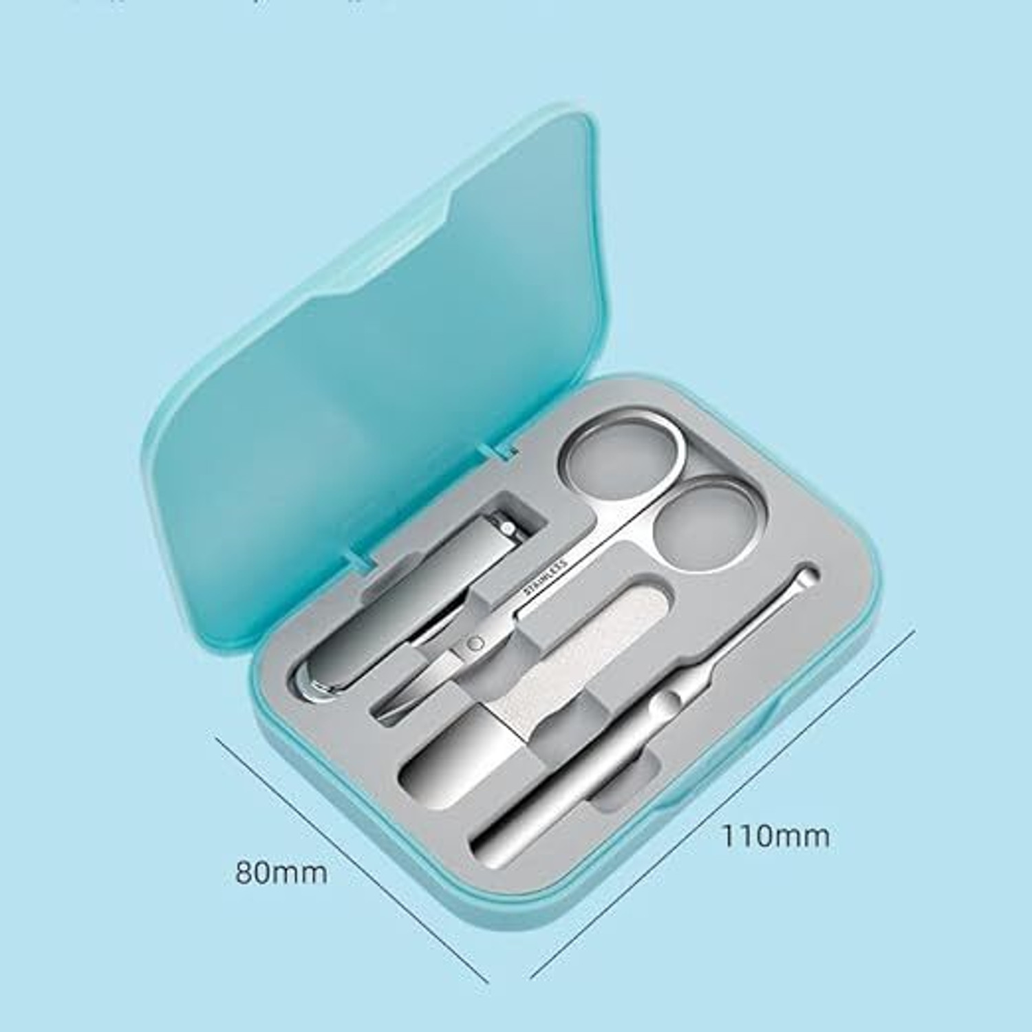 Image of URBAN BOX Professional Manicure Pedicure Kit, Luxury Nail Grooming Set With Travel Case (50 g, Set of 4)
