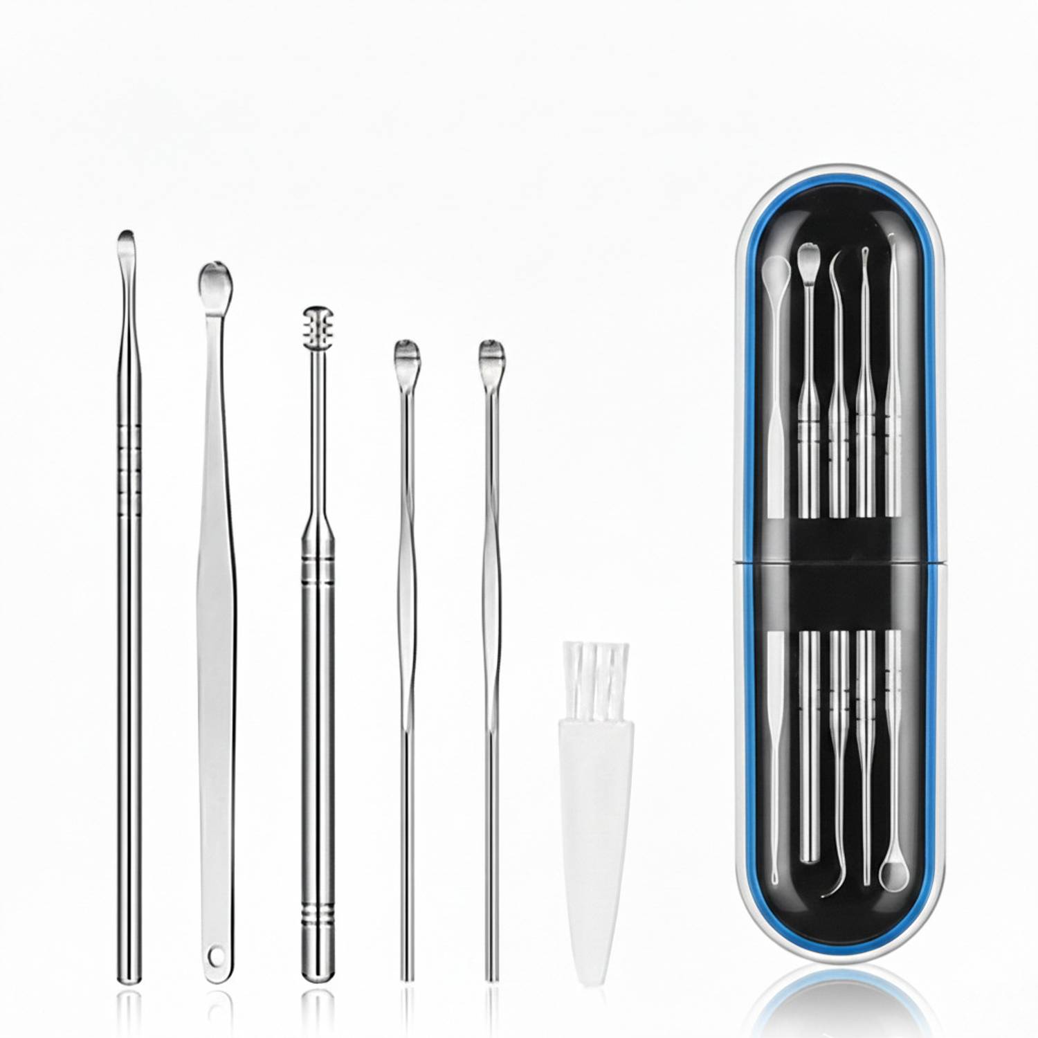 BiteRight Ear Wax Cleaner – 6 Pcs Reusable Stainless Steel Ear Cleaning Kit