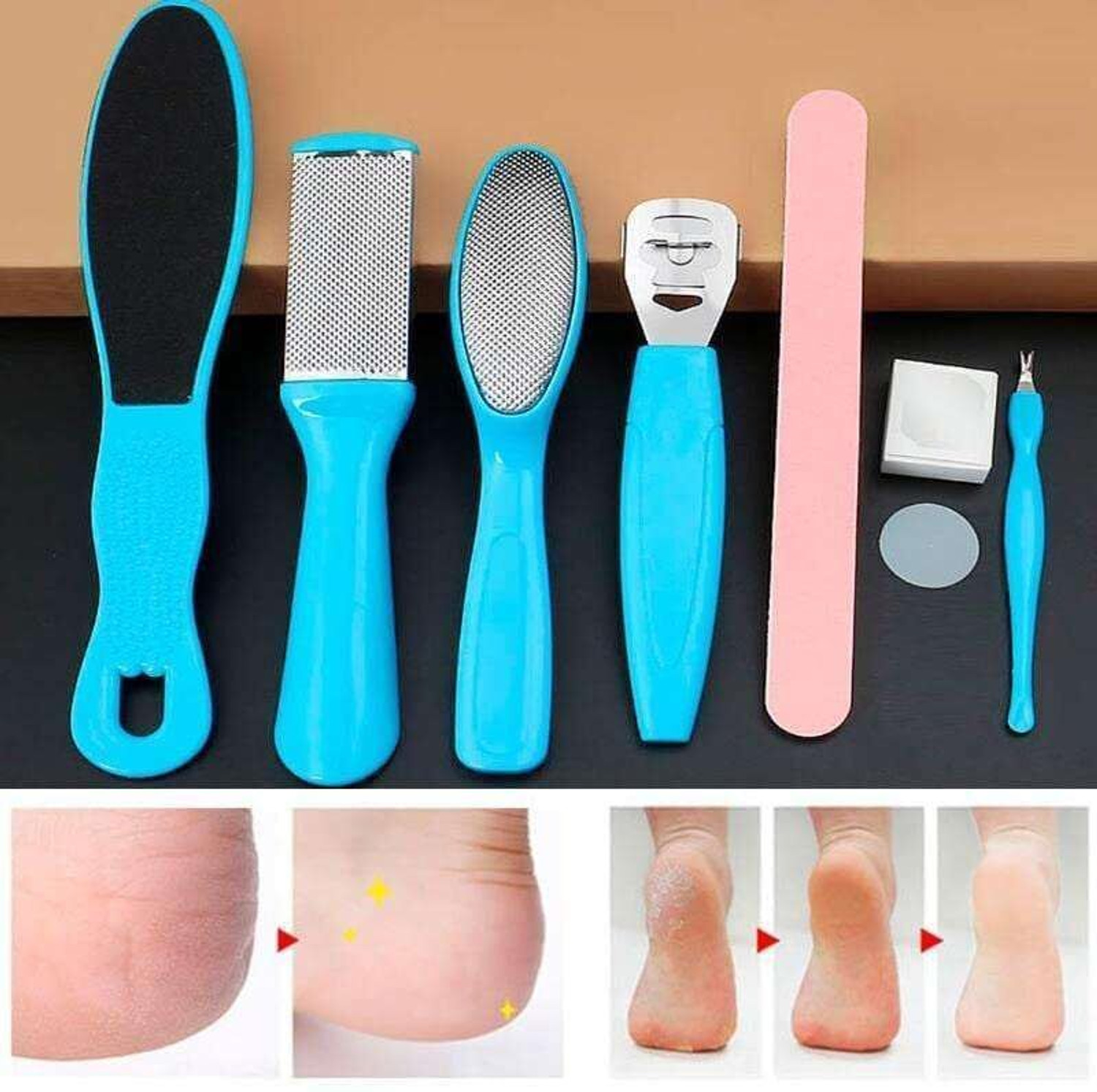 Image of NIGRIFIX Professional Manicure Set Pedicure Tools Stainless Steel Foot Care Foot File