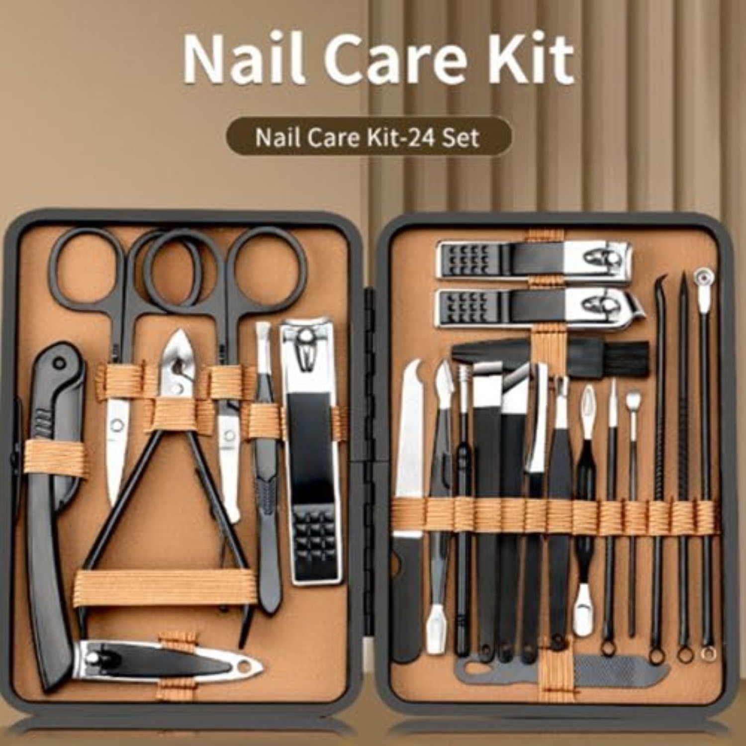 Image of Koccido 24-in-1 Manicure Pedicure Kit Stainless Steel Nail Clippers & Grooming Tools