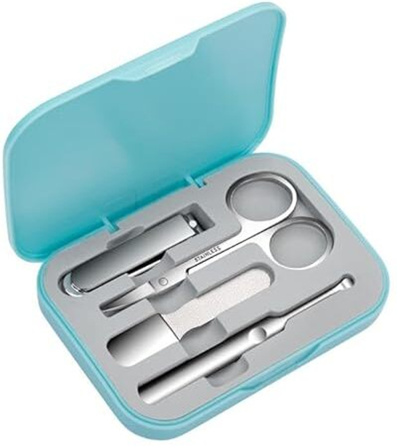 Image of URBAN BOX Professional Manicure Pedicure Kit, Luxury Nail Grooming Set With Travel Case (50 g, Set of 4)