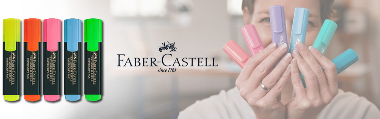 Image of FABER-CASTELL Textliner Pen Set - Pack of 5 Assorted Colours