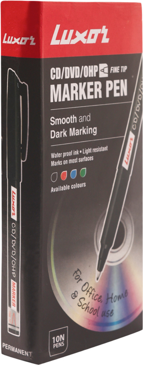 Image of LUXOR Red CD /DVD /OHP Fine tip Marker