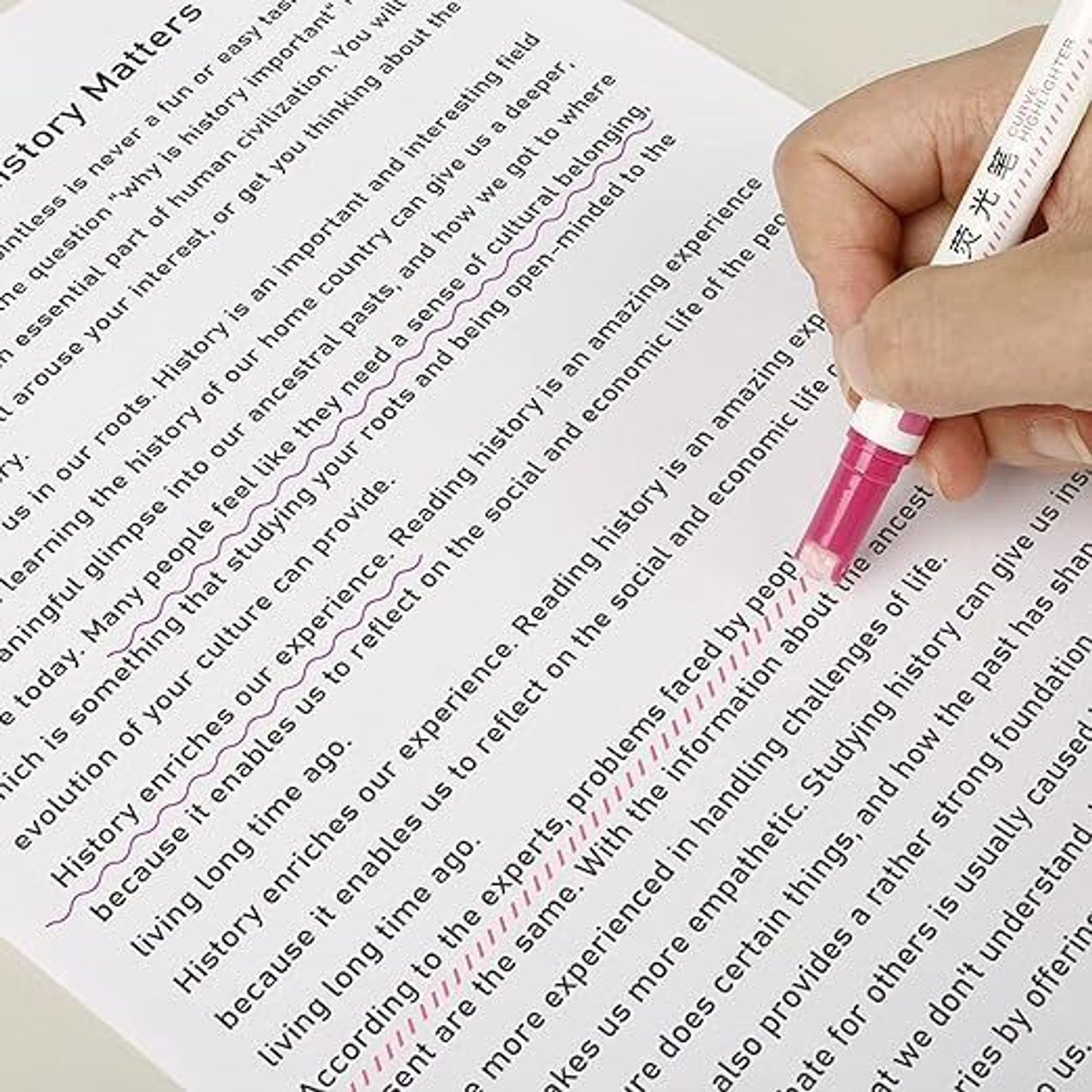 Image of Eclet Curve Highlighter Pen Set - 6 Color Flowing Wing Pens