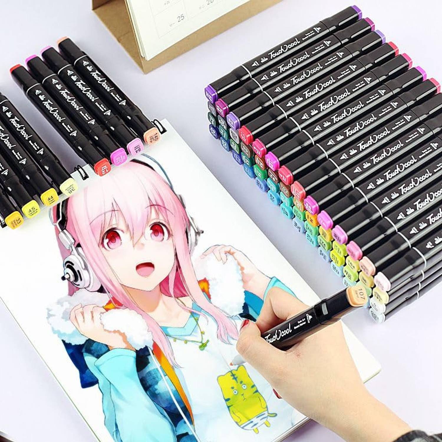 Trendegic 60 Colors Alcohol Based Dual Tip Markers - Image 5