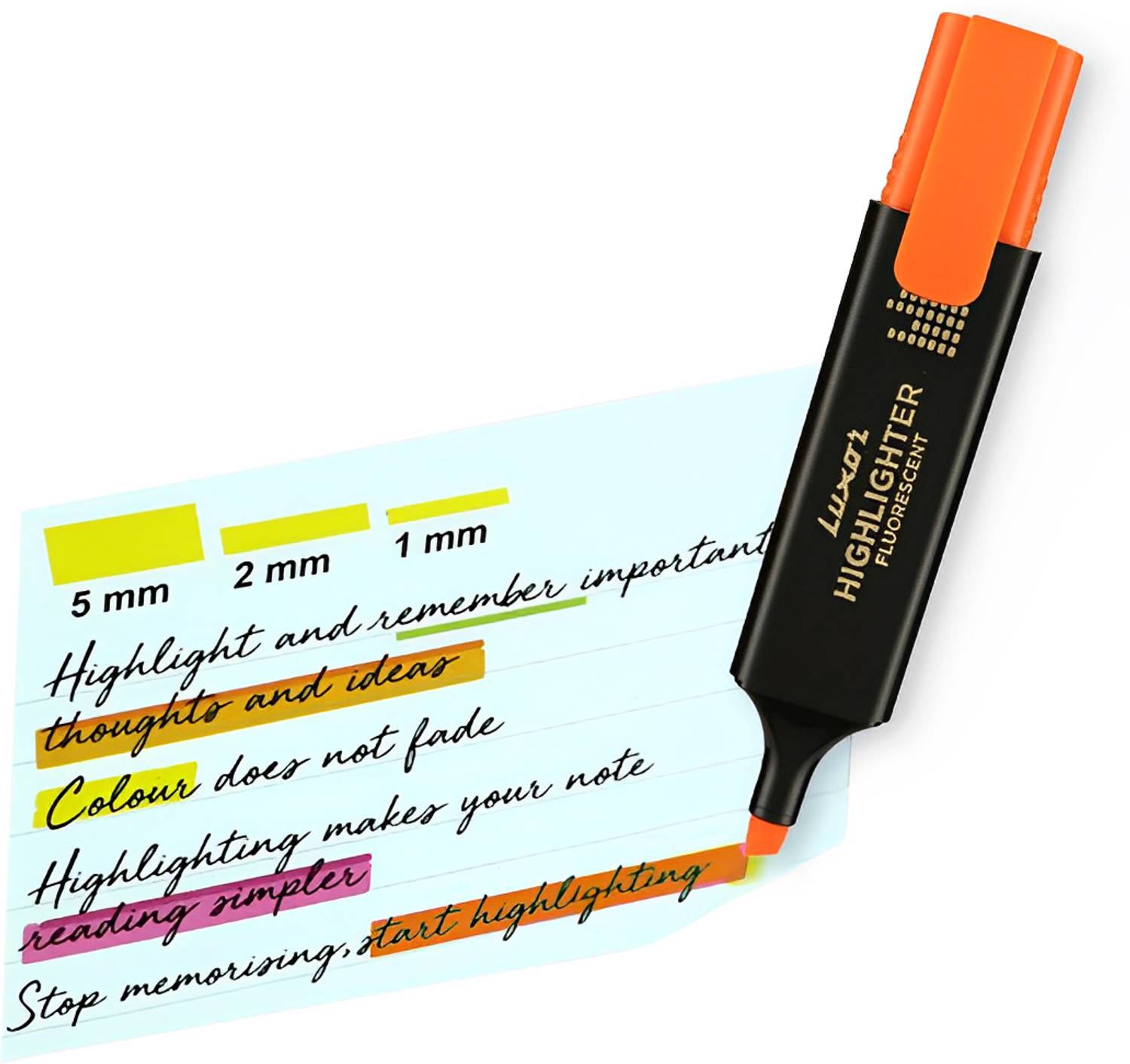 LUXOR Chisel Tip Fluorescent Highlighter - Image 4