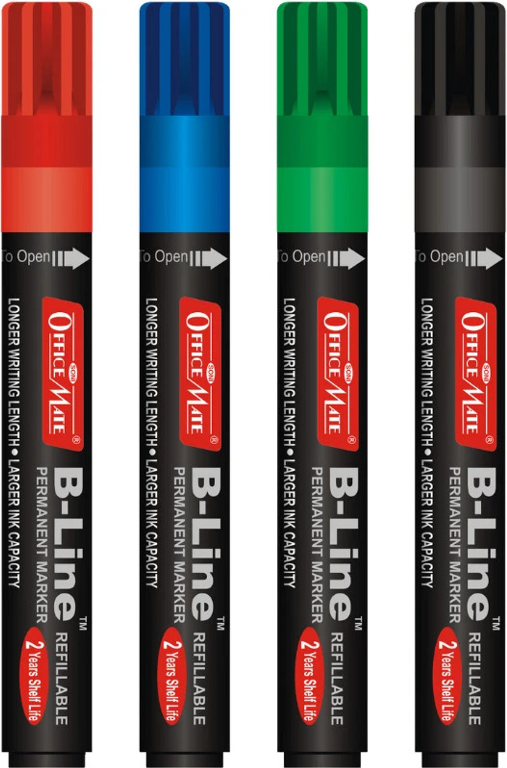 Image of Soni Officemate B-Line Permanent Marker Bright Colours Provide Excellent Visibity