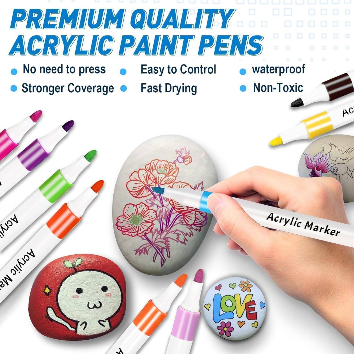 Shopiable Acrylic Paint Markers for Multiple Surfaces - Image 3