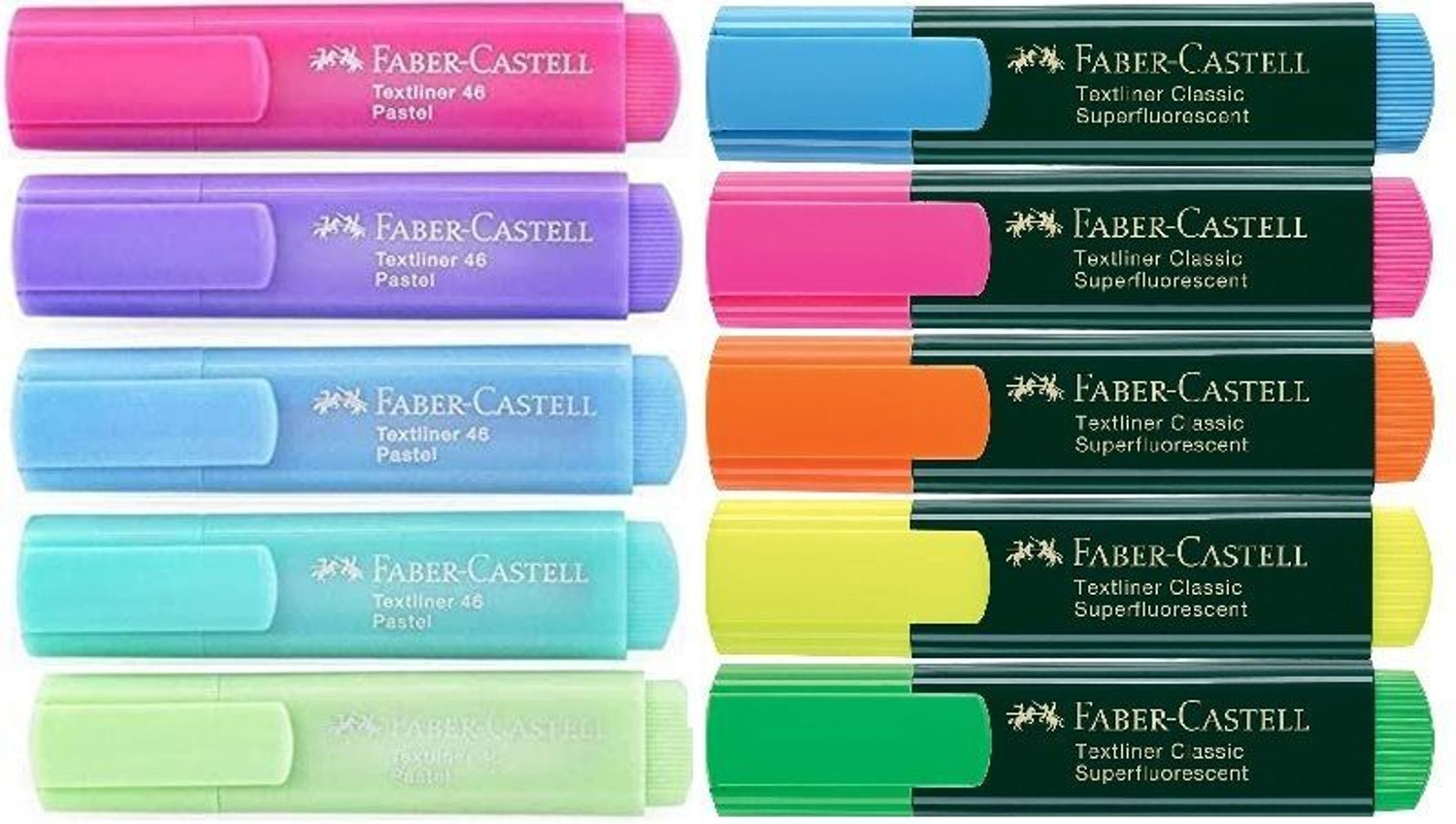 Image of FABER-CASTELL Highlighter Set Of 10(5Pastel+5Normal)