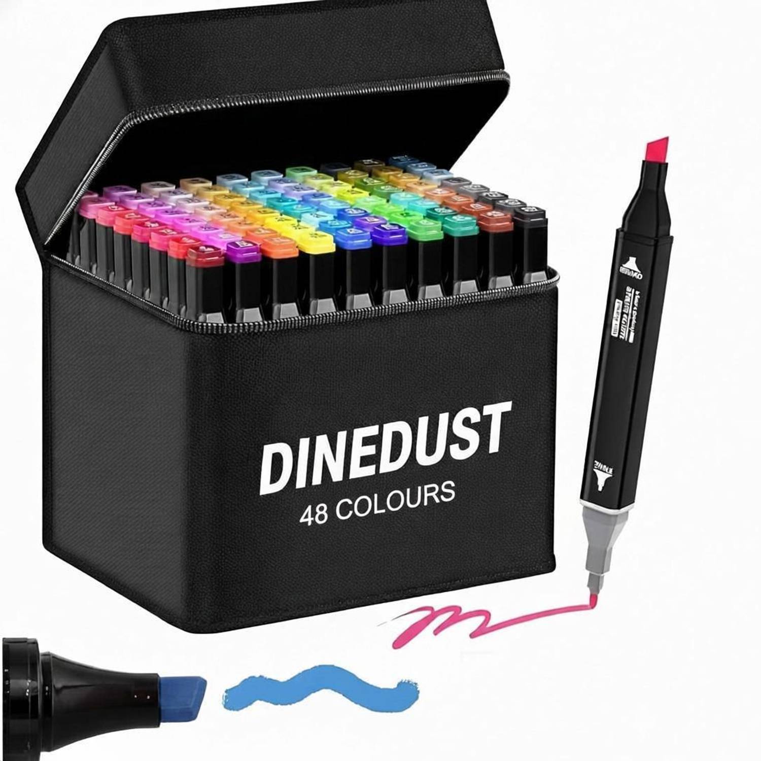 DINEDUST Dual Tip Art Markers 48 Colours - Image 1