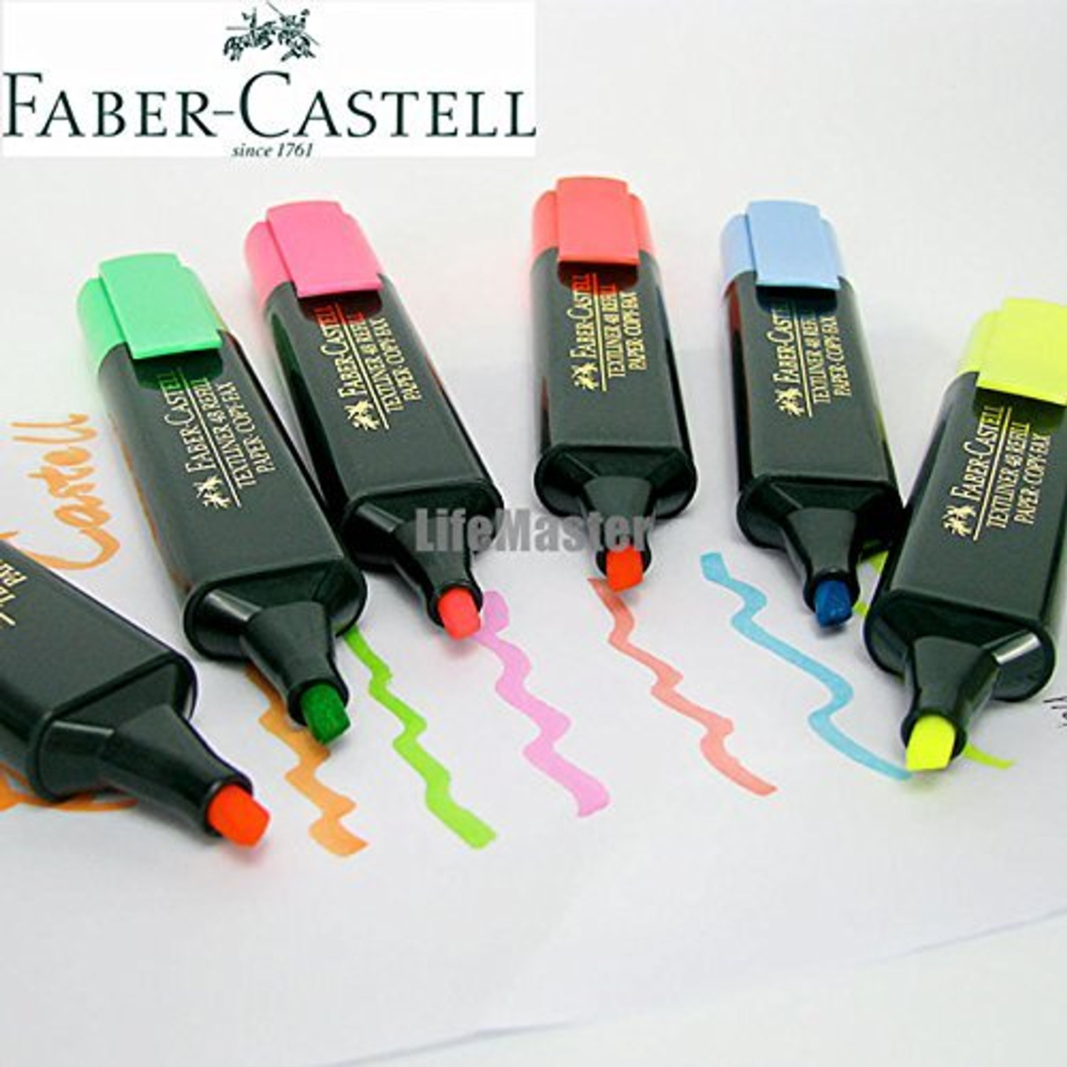 Image of FABER-CASTELL Textliner Pen Set - Pack of 5 Assorted Colours