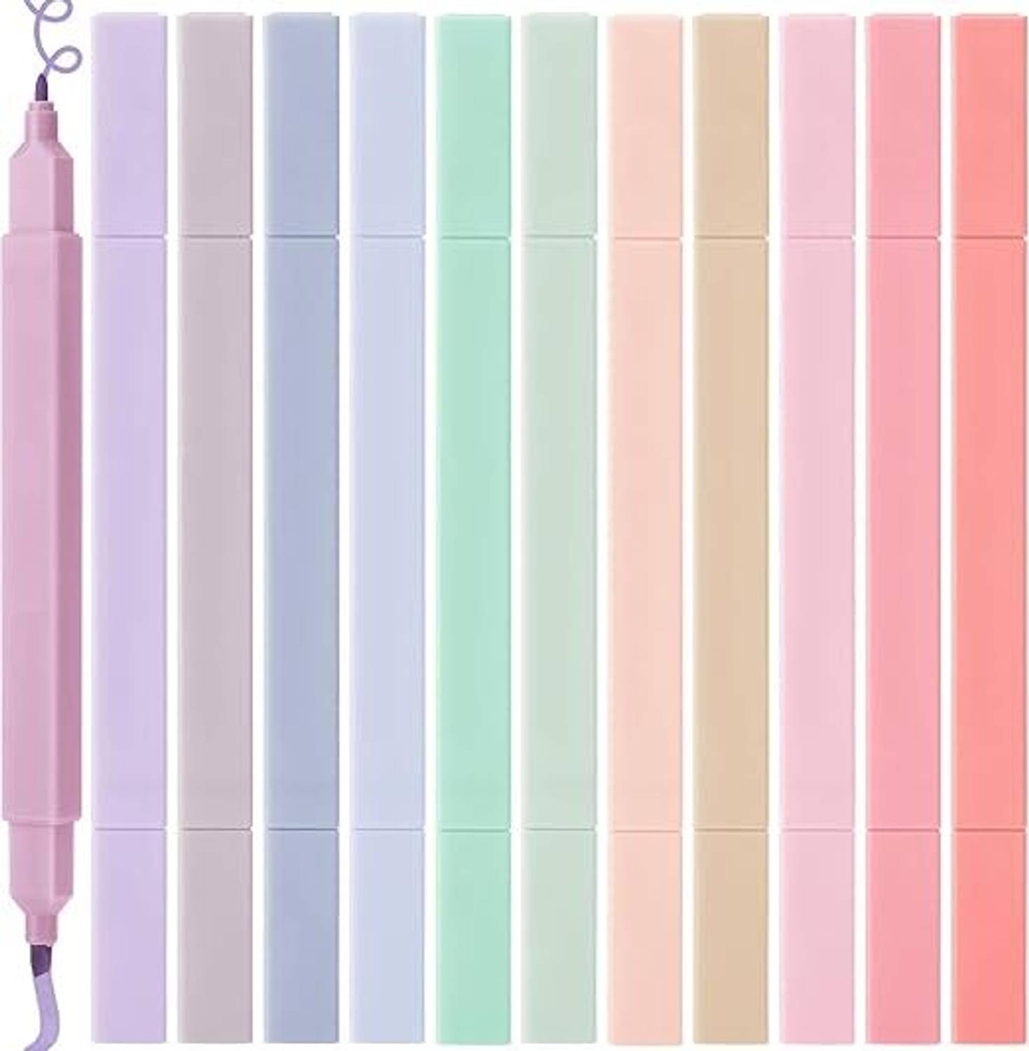 Buzon 12Pcs Aesthetic Cute Highlighters, Bible Pastel markers and Pens,
