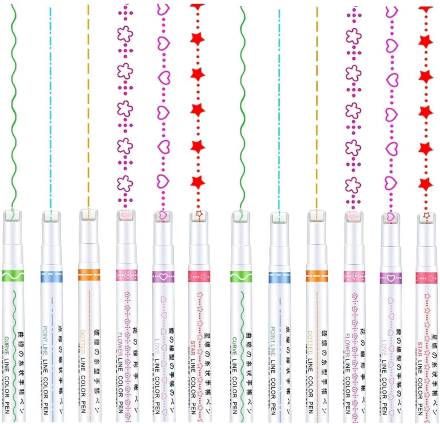 Image of BRM TRADERS Curve Marker Highlighter Pen (SET OF 12)