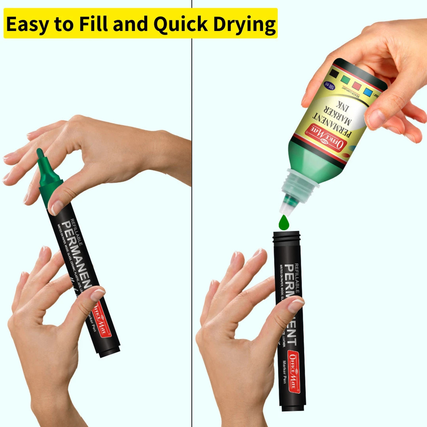 Image of Soni Officemate Permanent Marker Ink 100 ml Marker Refill