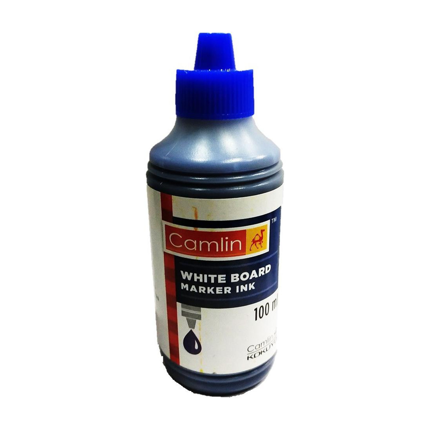 Image of Camlin White Board Marker Ink blue Pack of 1 100 ml Marker Refill (Blue)