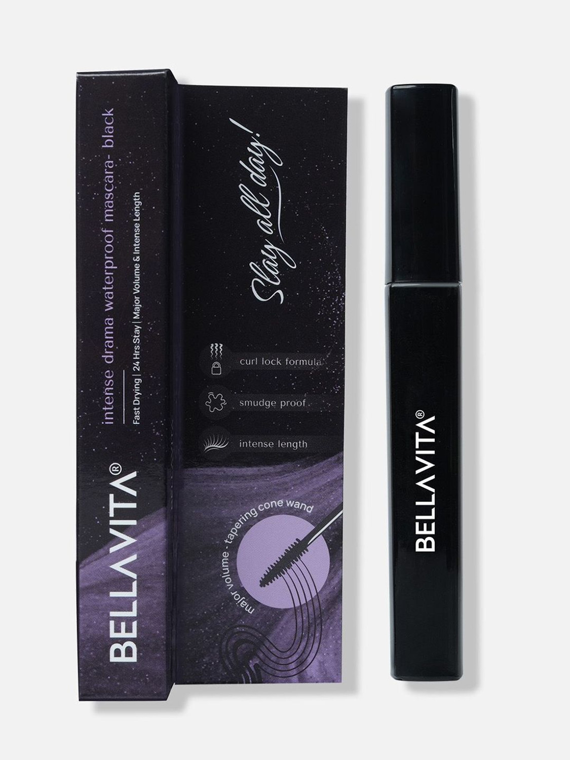 Image of BELLAVITA Intense Drama Waterproof Mascara, Lengthening & Volumizing Mascara, Smudge-Proof 8 ml