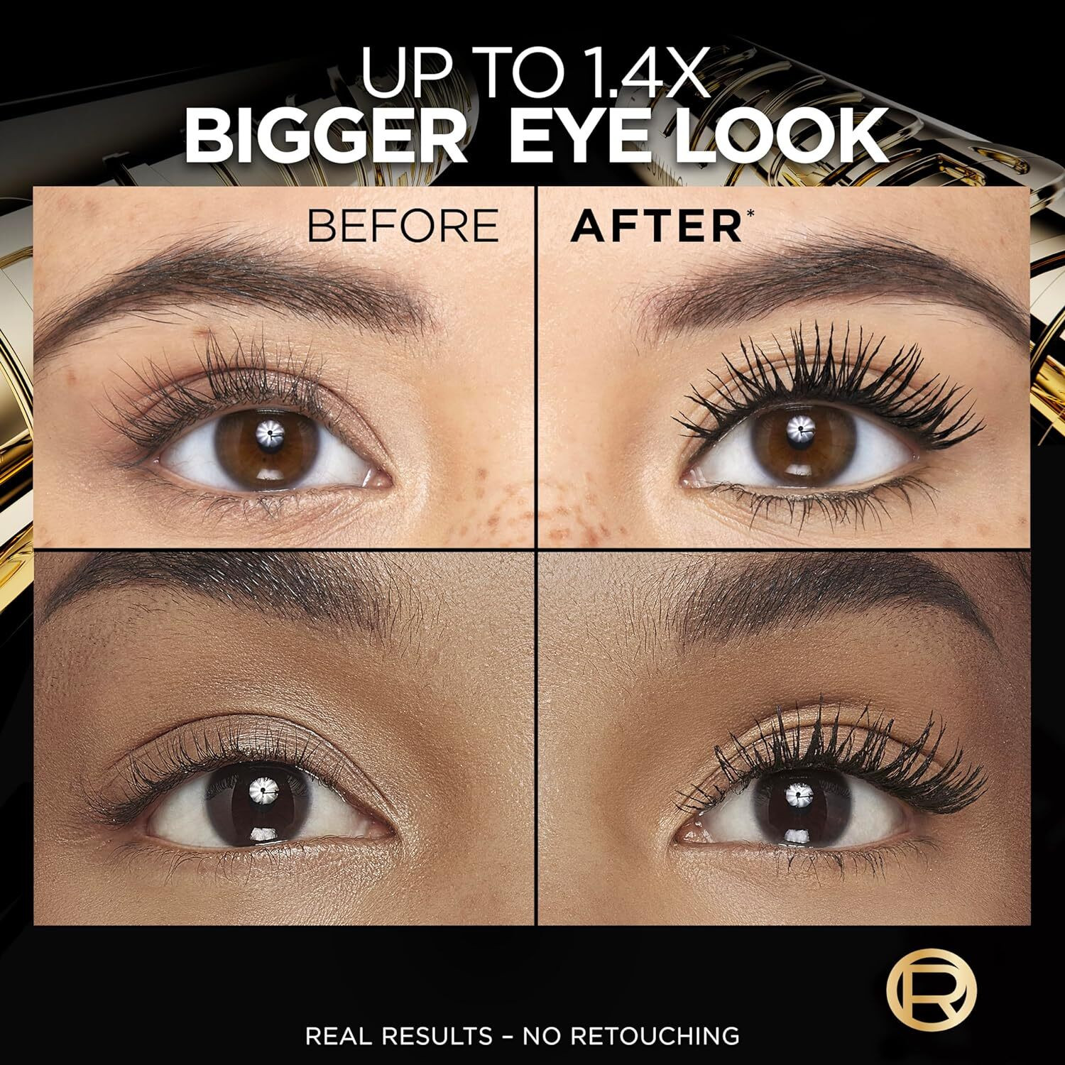 Image of L'Oreal Paris Voluminous Panorama Waterproof Mascara Volumizing, Clump Free, Smudge free 9.9 ml (Black)