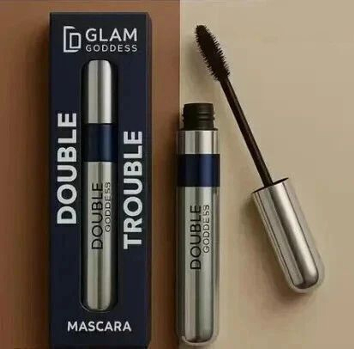 Image of GLAM GODDESS 2 Step Volumising and Lengthening Long Lasting Double Trouble Mascara 15 ml