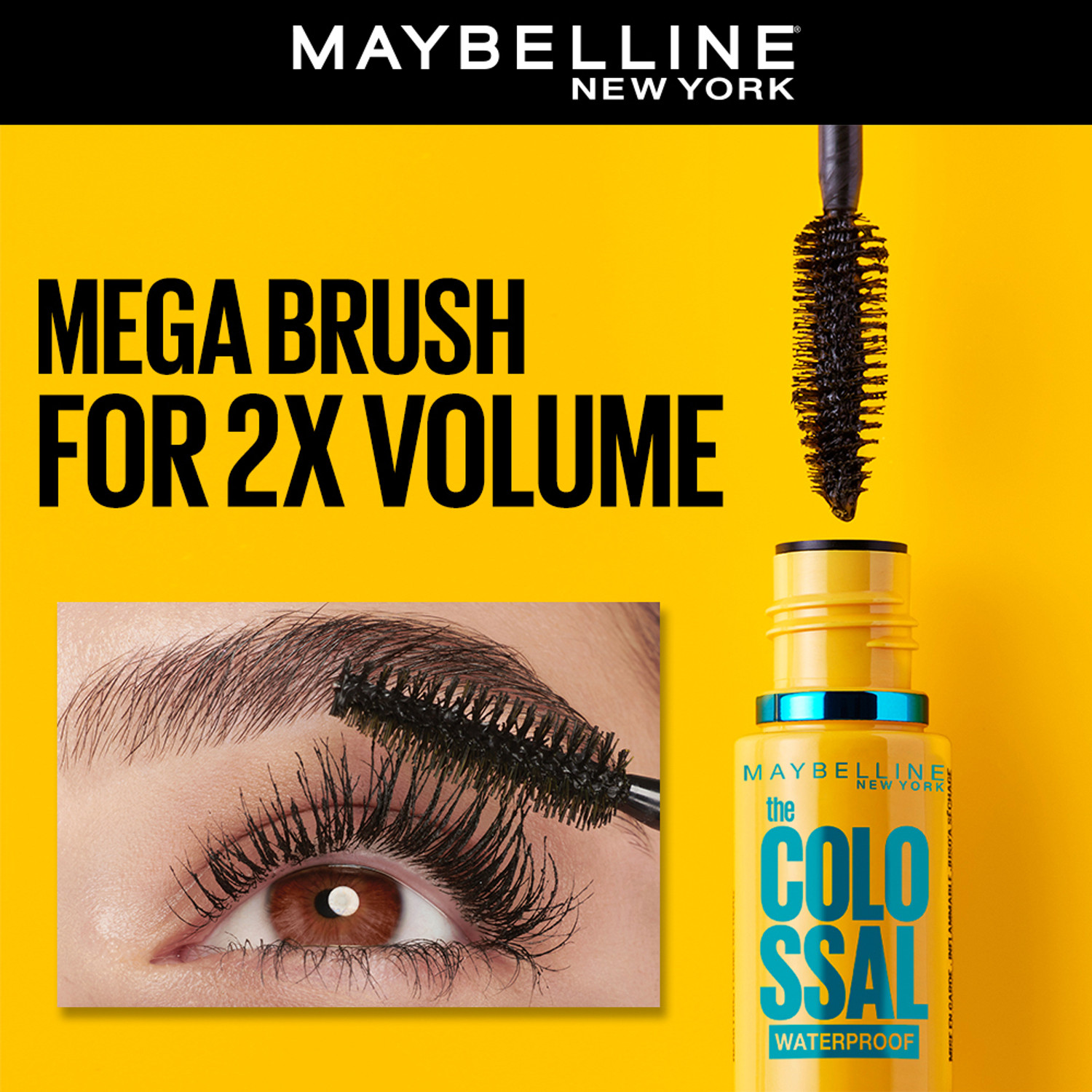 Image of MAYBELLINE NEW YORK Colossal Waterproof Mascara| Volumizing | All Day Wear | Black 10 ml