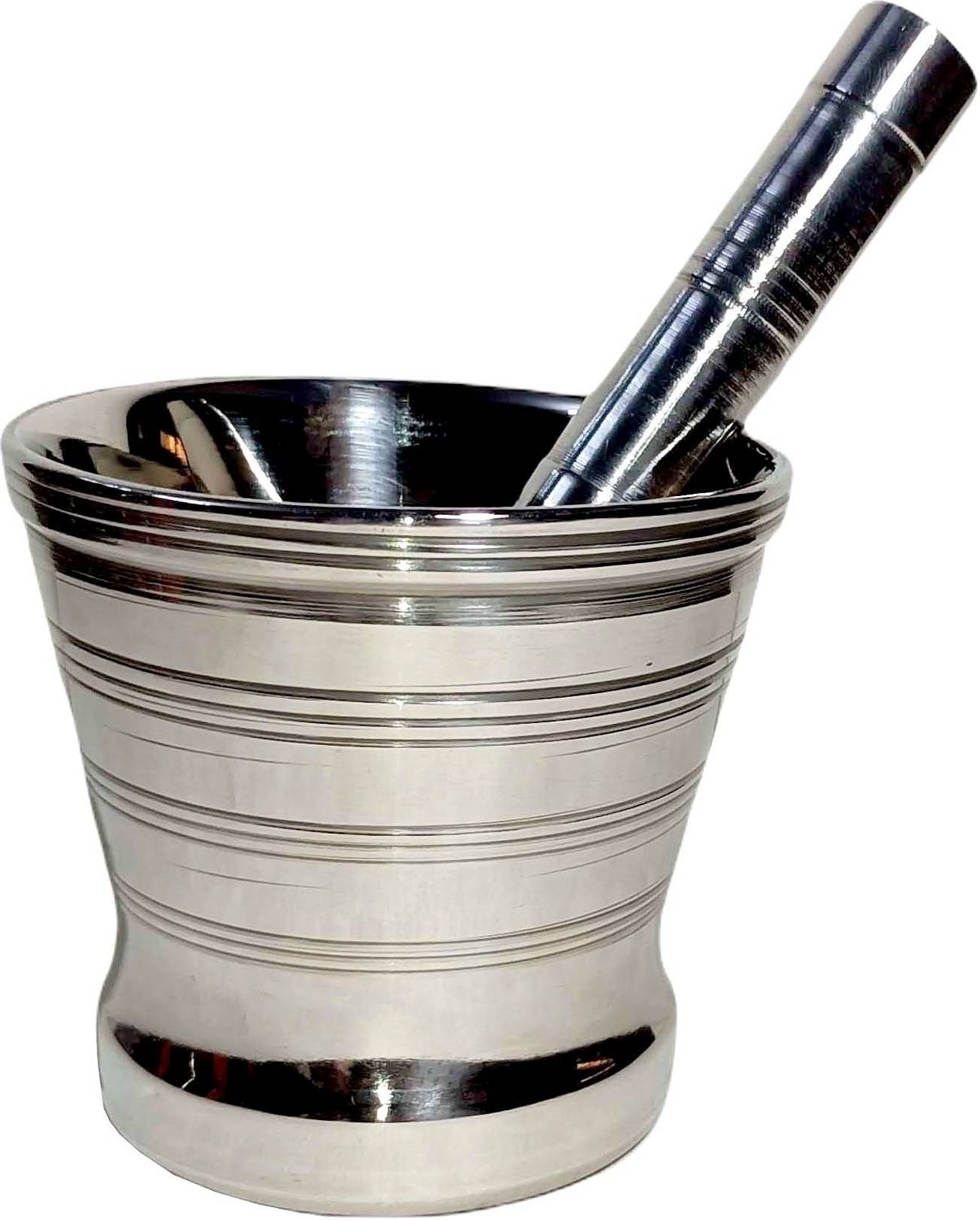 A&H Stainless Steel Daily Use Mortar & Pestle/Imam Dasta/Ohkli Musal/Kharal/Khalbatta/Okhli Masher/ Kitchen masher/ Pestle/Okhli/Spice Mixer Steel Masher