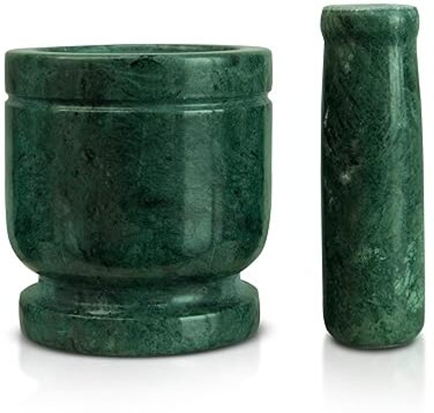 Image of Sartaaj Green marble mortar and pestle set 4 Inch, Khalbatta okhli stone Marble Masher