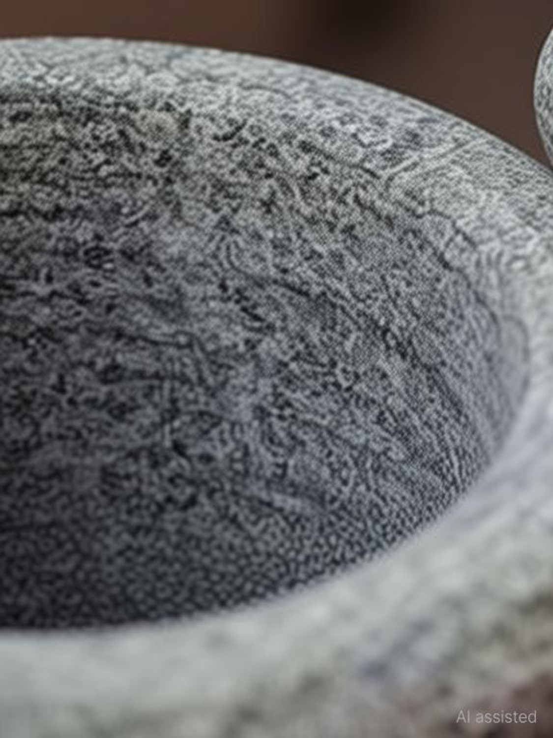 Image of Muthaiya traders Stone Mortar and Pestle Set Stoneware Masher