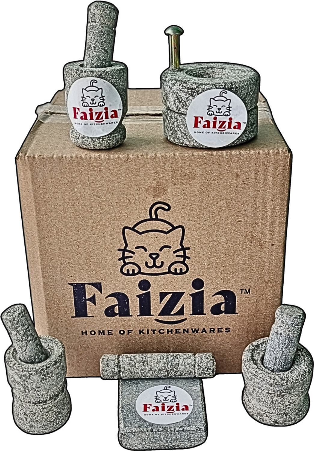 Image of faizia Miniature Cooking Set Traditional Toys Choppu Saman (Small Size) (1.5 inch to 2.5 inch) Stoneware Masher