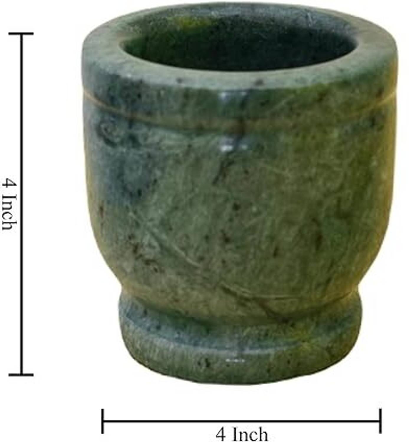 Krishana Green Marble Mortar and Pestle Set 4*4 inch Pack of 4 - Image 5