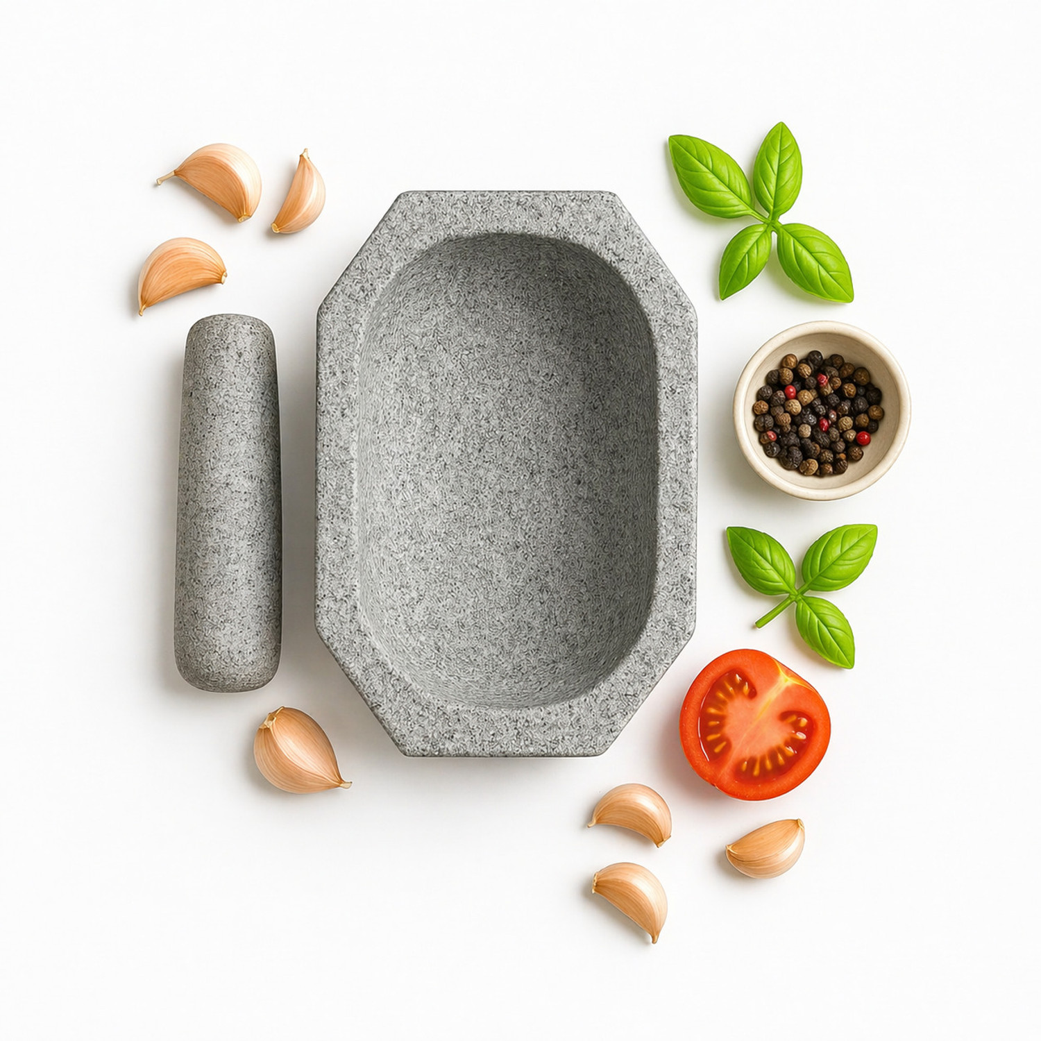 Image of arsa lifestyle Handcrafted Grinder for Spices & Herbs | 10 inch | Khalbatta | Idi Kallu | Stoneware Masher