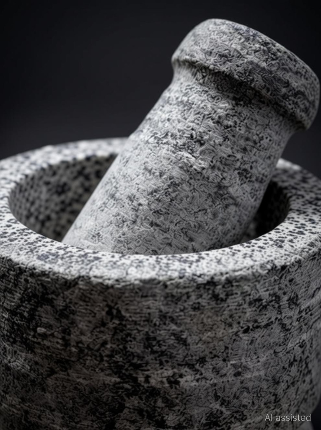 Image of Anjalam Trade 6 inch Kerala Organic Black Stone / ammikallu /ammikallu small /ammikal small Stoneware Masher