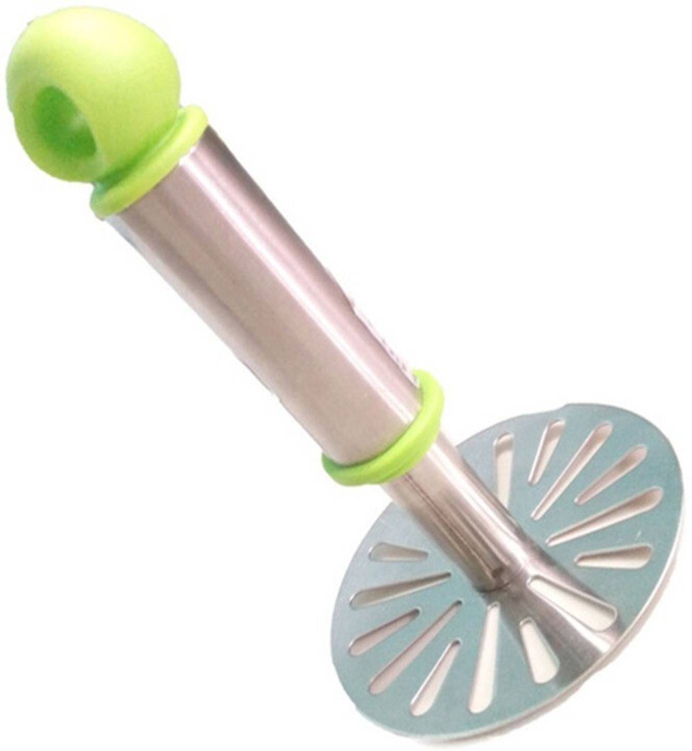 BIZOLO Stainless Steel Potato Crusher Vegetable Smasher Steel Masher