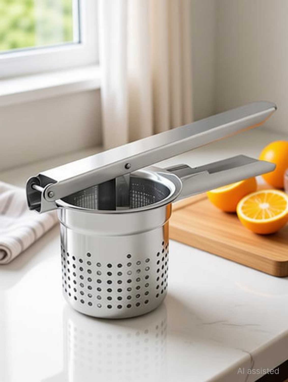Image of Airi creations Instant Hand Squeezer Heavy Duty I Fruits Juicer Hand Press Stainless Stainless Steel Masher