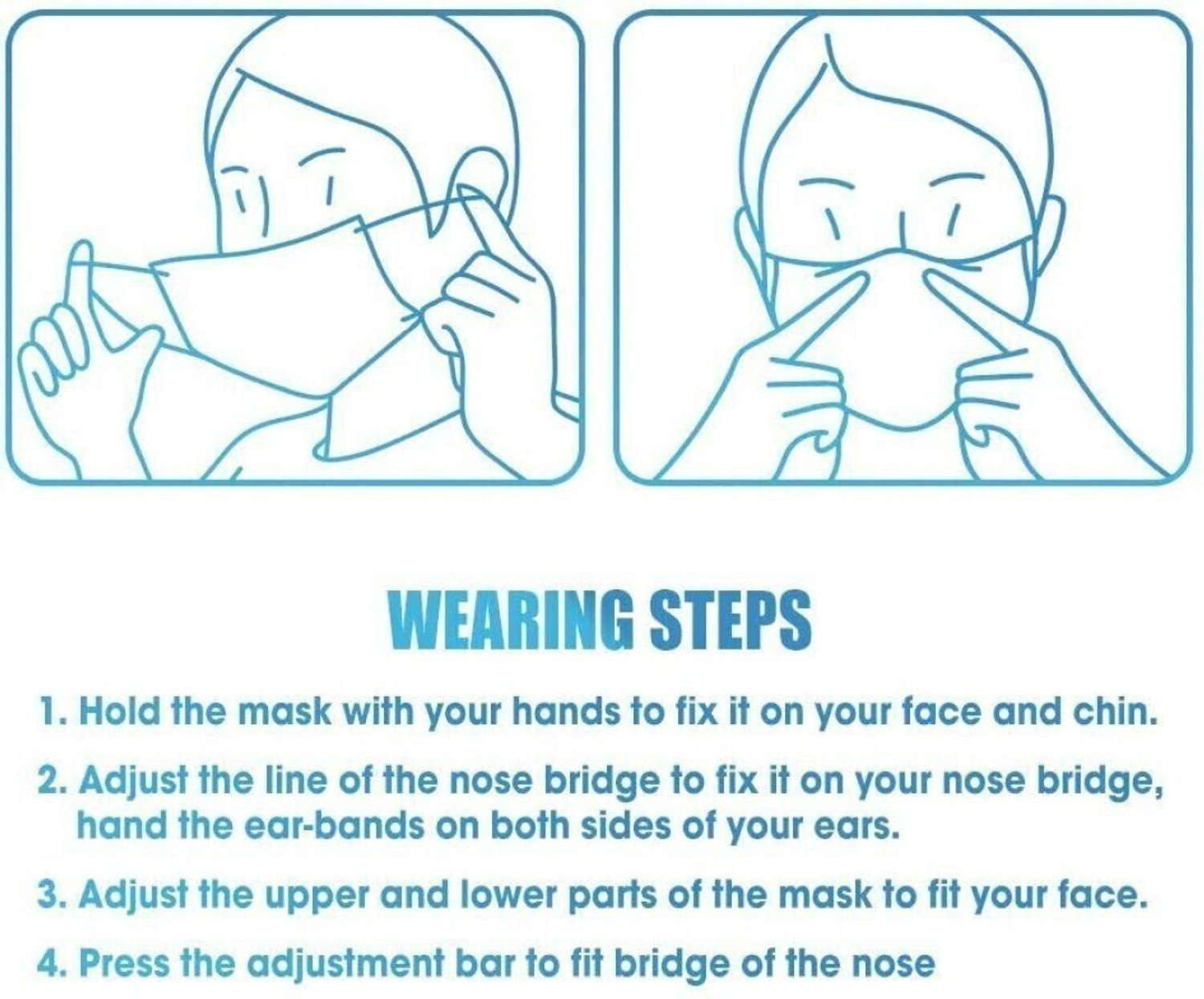 Image of KGKR Blue + Black -100 Pcs Reusable, Water Resistant Surgical Mask With Melt Blown Fabric Layer
