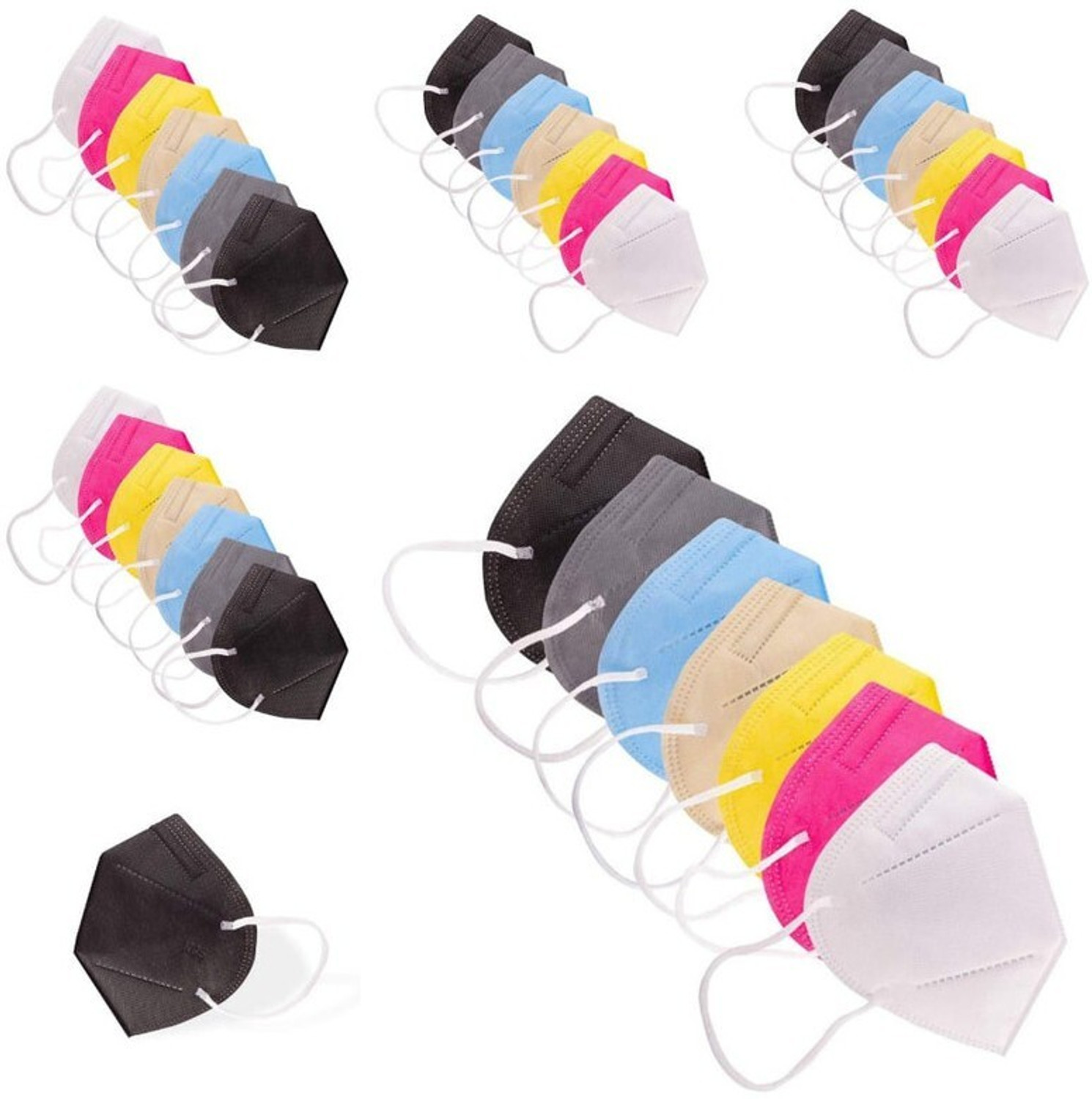 Image of The Divine Exports N95 Face Mask for Dust, Pollution & Daily Protection N95 25pcs Reusable, Washable