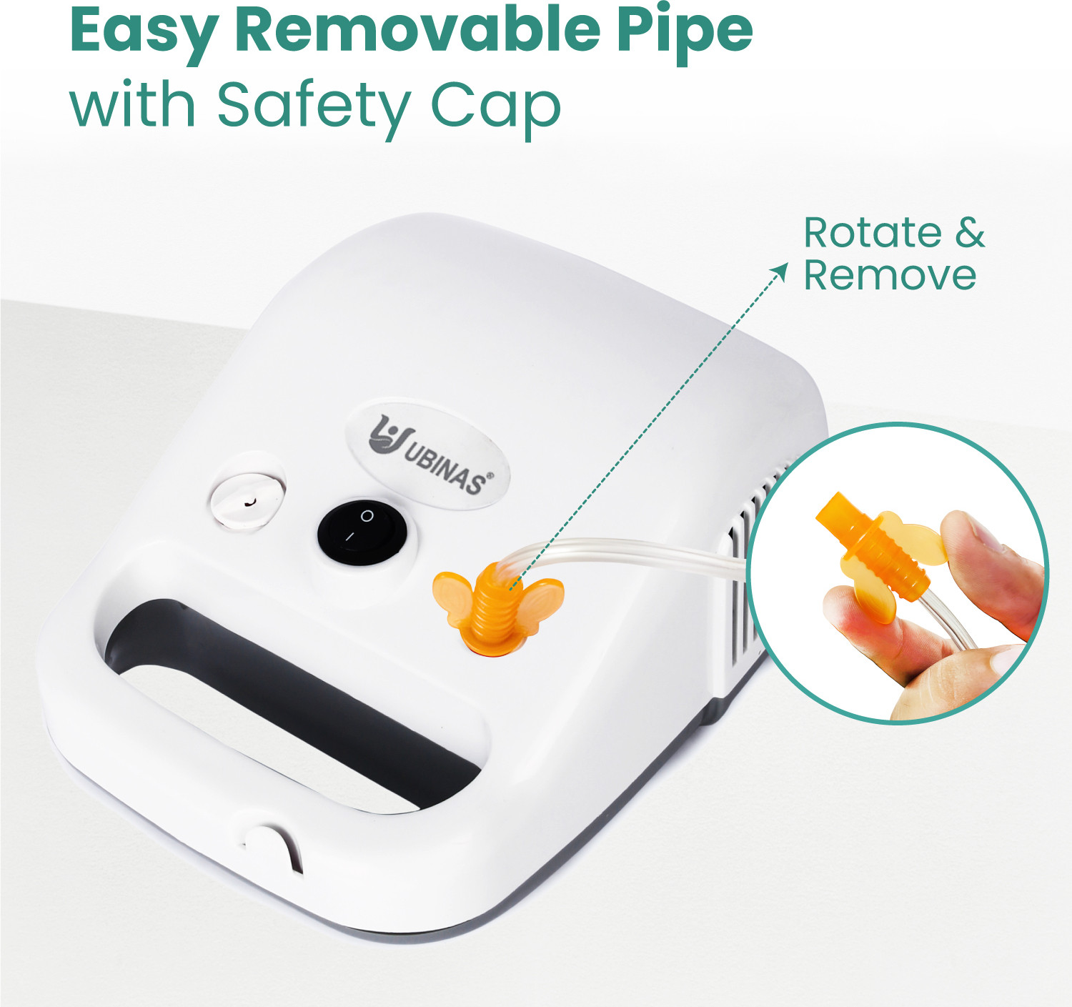 Image of Ubinas Handy Compressor Nebulizer Machine for Adults & Kids (2 Years Warranty) Nebulizer