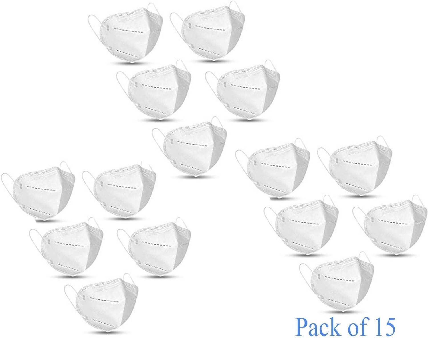 7SHIELD 5 Layer Reusable & Washable Anti-Pollution, Anti- Viral Face mask (BFE >= 99%) CE, ISO, BIS, DRDO, SITRA Certified Face Mask Respirator for Men , Women , Kids WSX -44++ Water Resistant, Reusable, Washable 5 Layer Protection N95 Reusable Face Mask with inbuilt aluminum nose pin for medical use (White, Free Size, 15 Pieces) Men & Woman Regular Use Reusable, Water Resistant Cloth Mask With Melt Blown Fabric Layer