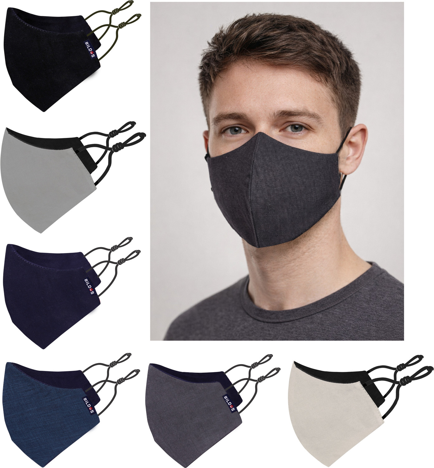 Image of Corosafe 6 Pcs Cloth Mask for Men & Women Washable, Reusable Cloth Mask With Melt Blown Fabric Layer