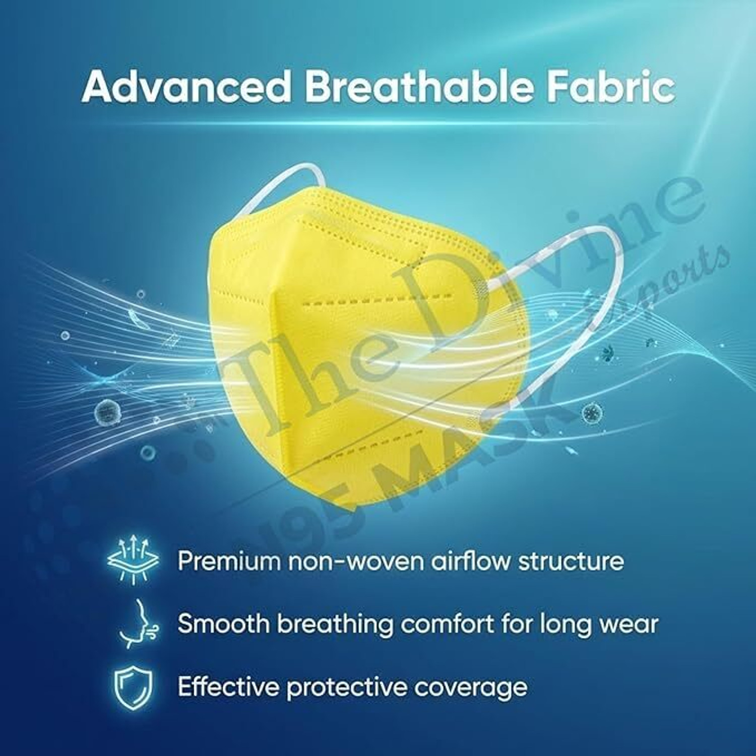 Image of The Divine Exports N95 Face Mask for Dust, Pollution & Daily Protection N95 10pcs Reusable, Washable